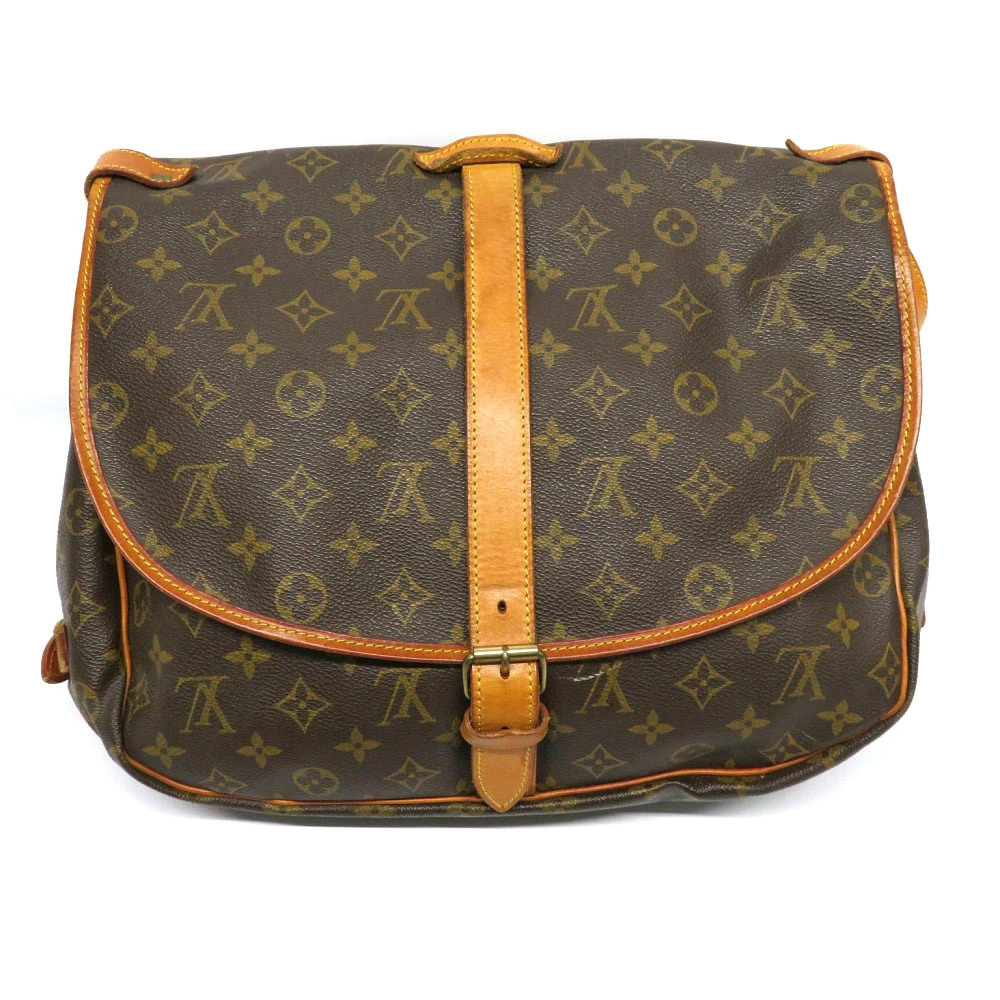 Louis Vuitton Brown Shoulder Bag Saumur Monogram